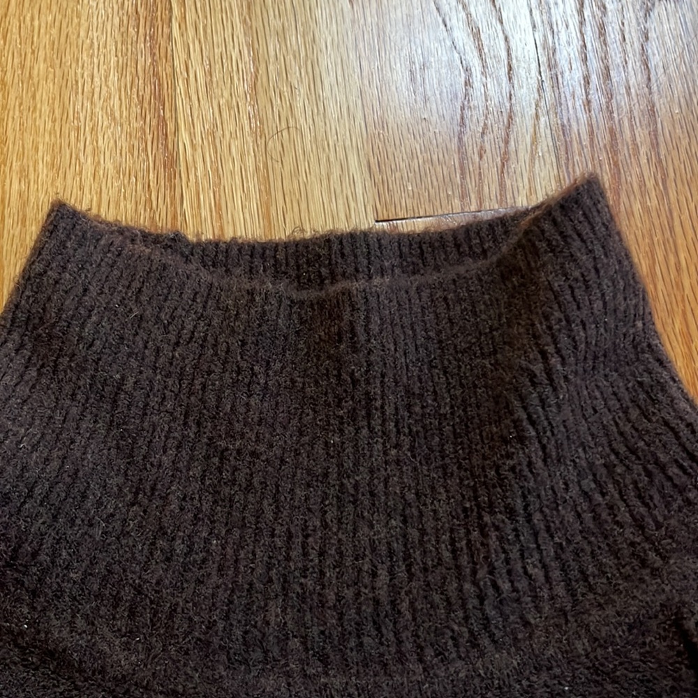 Urban Outfitters Kyla crop brown turtleneck sweater S - Picture 5 of 9
